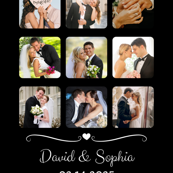 Personalized Wedding or Anniversary Photo Blanket