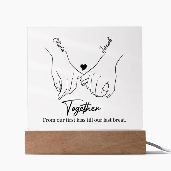 Together From Our First Kiss | Personalize Acrylic Plaque