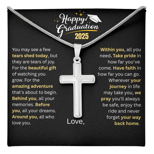 Personalize Gift for Graduation | The Beautiful Gift of Watching You Grow | Cross Necklace