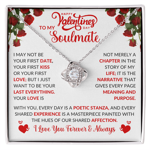 To My Soulmate | Love You Forever and Always | Love Knot Necklace
