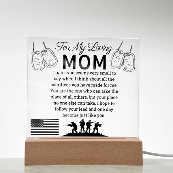 To My Loving Mom | Square Acrylic Plaque
