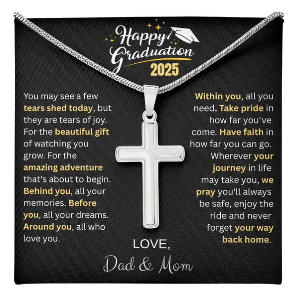 Personalize Gift for Graduation | The Beautiful Gift of Watching You Grow | Cross Necklace