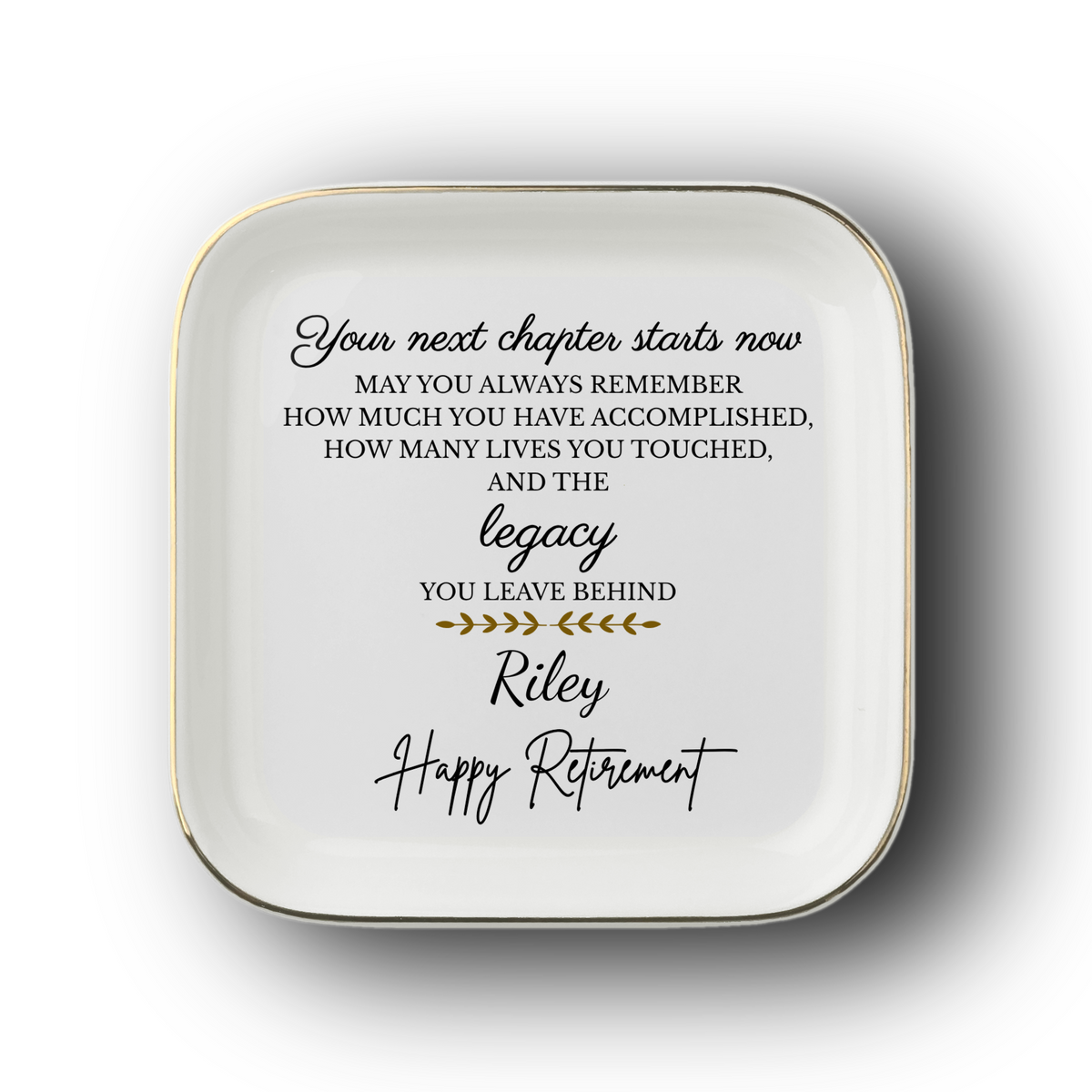 Personalized Retirement Jewelry Dish
