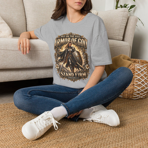 Armor of God Christian T-Shirt — Stand Firm, Ephesians 6:11