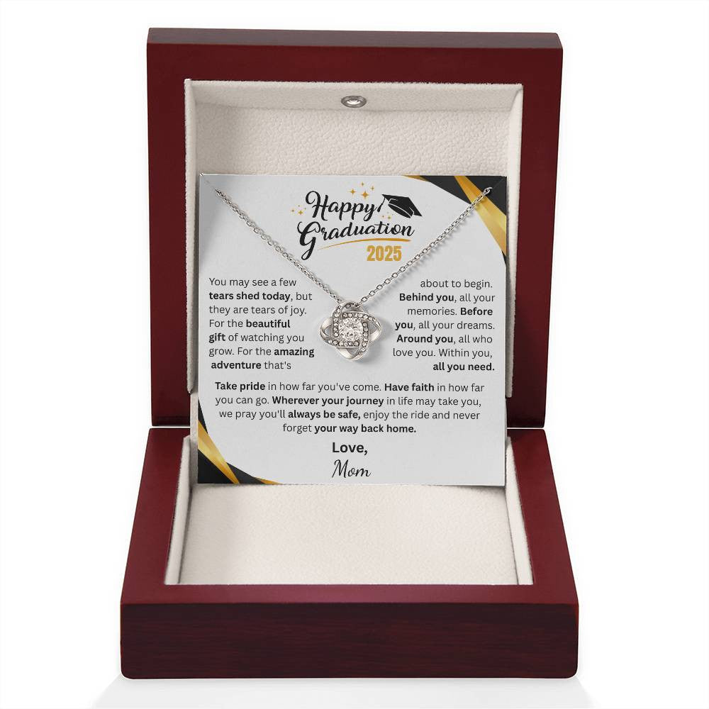 Personalized Happy Graduation Gift | Love Knot Necklace