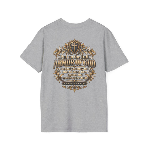 Armor of God Christian T-Shirt — Stand Firm, Ephesians 6:11