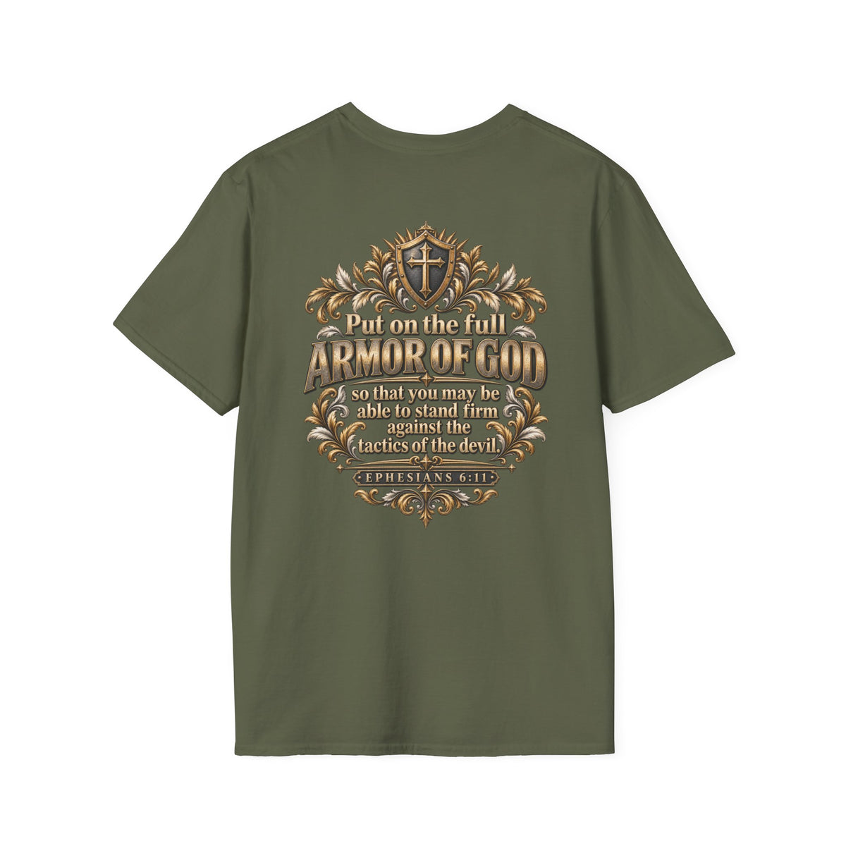 Armor of God Christian T-Shirt — Stand Firm, Ephesians 6:11