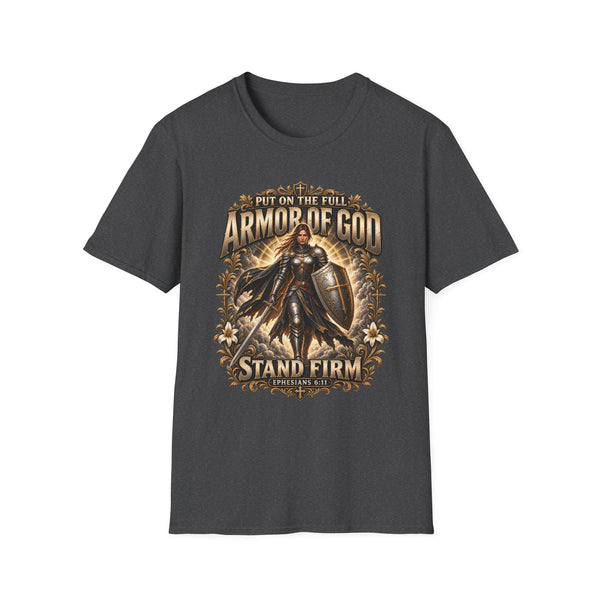 Armor of God Christian T-Shirt — Stand Firm, Ephesians 6:11