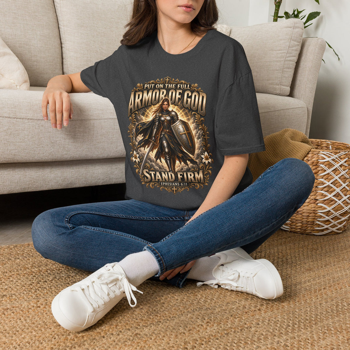 Armor of God Christian T-Shirt — Stand Firm, Ephesians 6:11