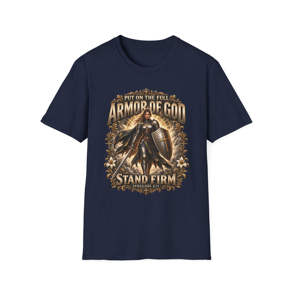 Armor of God Christian T-Shirt — Stand Firm, Ephesians 6:11