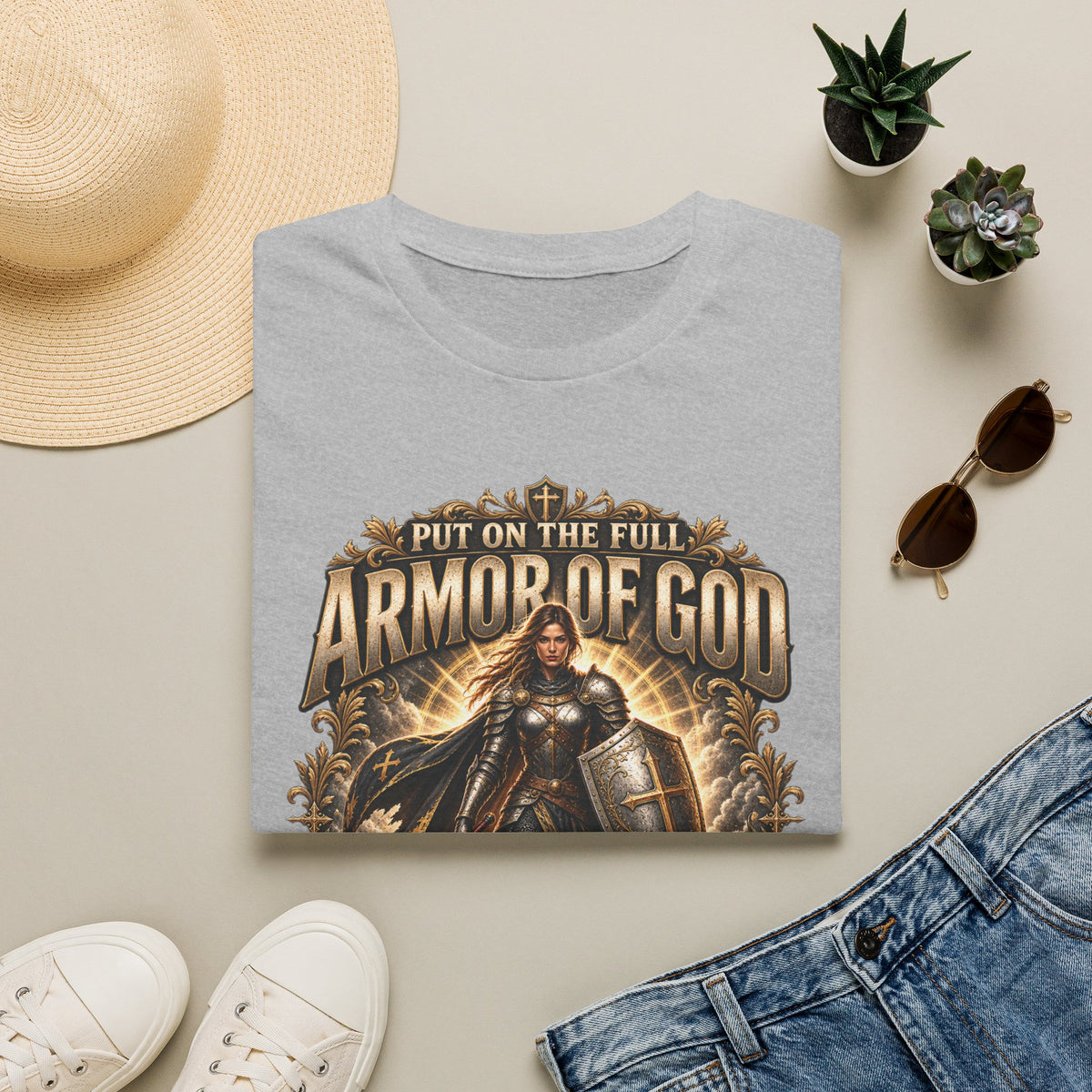 Armor of God Christian T-Shirt — Stand Firm, Ephesians 6:11