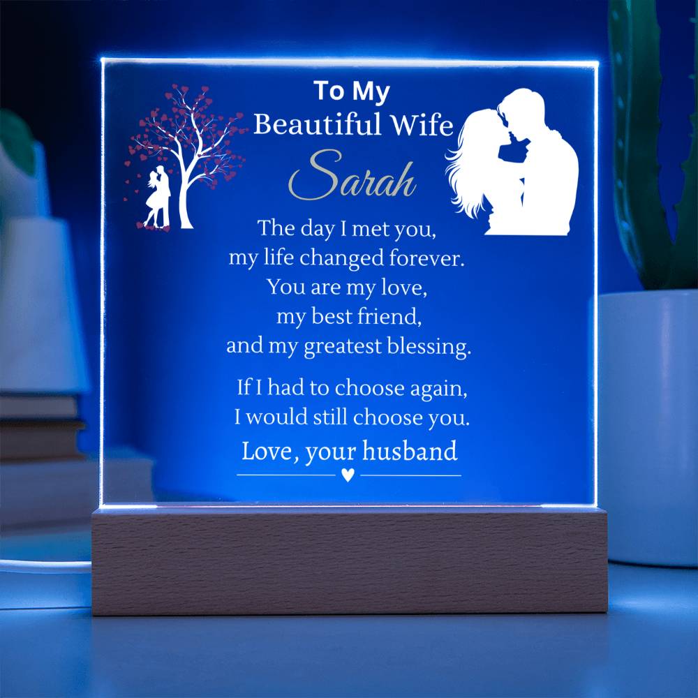 Personalized Wife Name Plaque | Put Her Name On This Gift