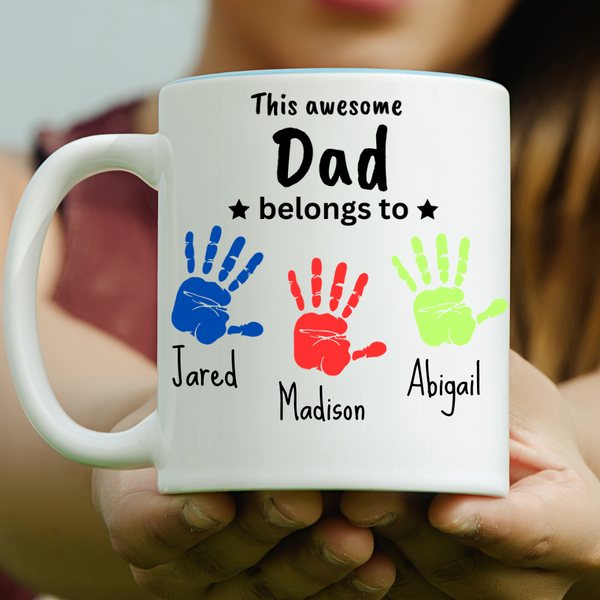 Personalized Awesome Dad Mug | 11oz. White Mug ❤️🔥