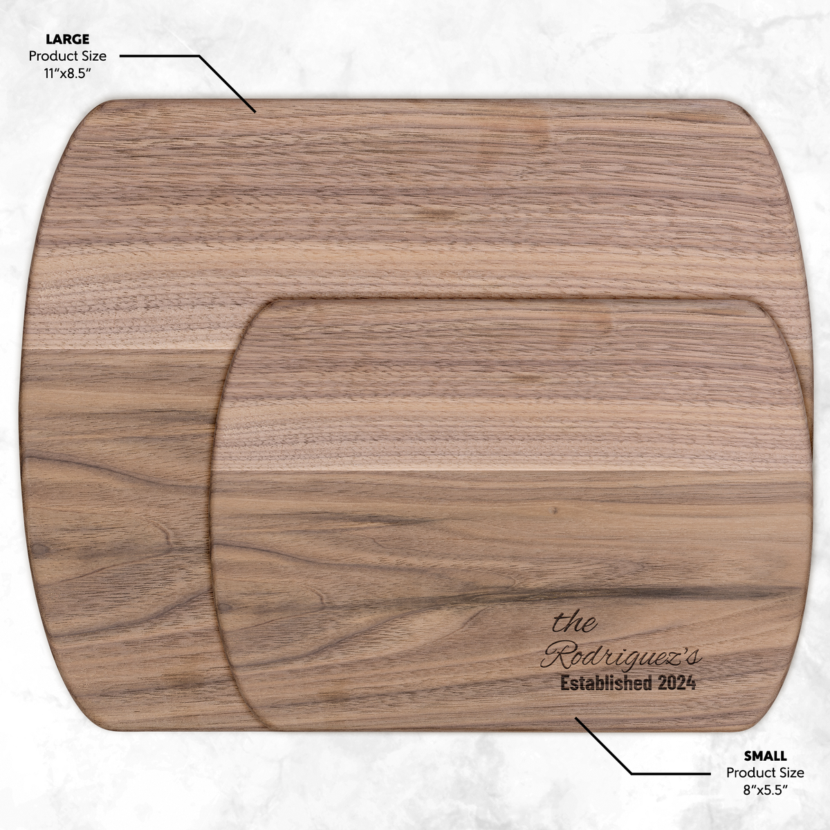 Personalized Family Name Hardwood Cutting Board