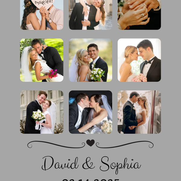 Personalized Wedding or Anniversary Photo Blanket