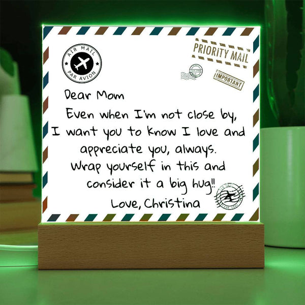 Personalized Dear Mom Acrylic Plaque | Thoughtful Gift