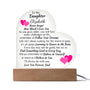 To My Daughter | Love Dad Personlized Acrylic Heart Plaque 3