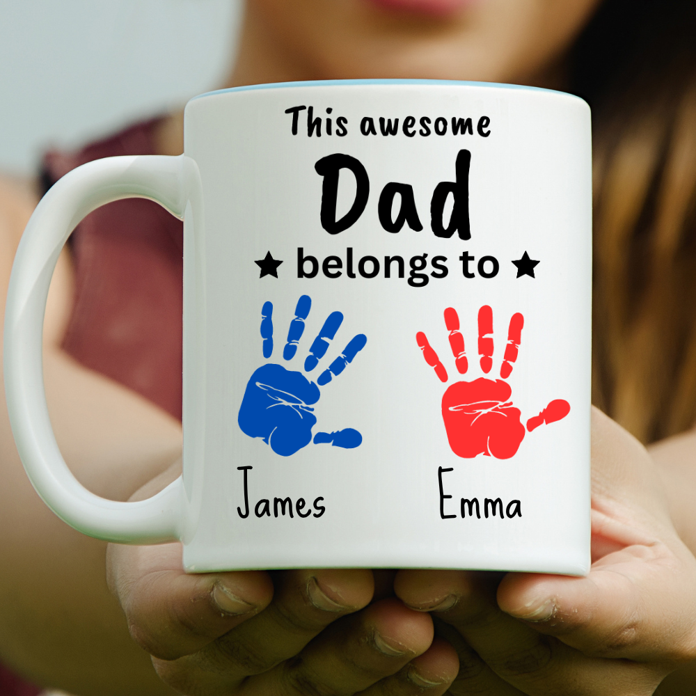 Personalized Awesome Dad Mug | 11oz. White Mug ❤️🔥