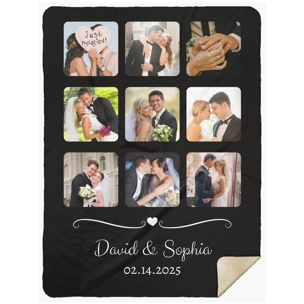 Personalized Wedding or Anniversary Photo Blanket