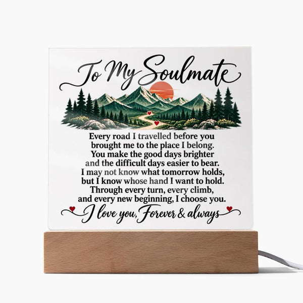 To My Soulmate Acrylic Square Plaque