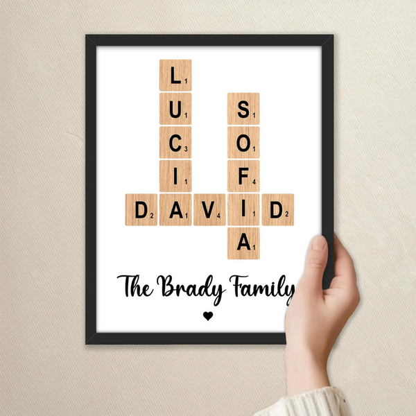 Crossword Family Gift Artwork