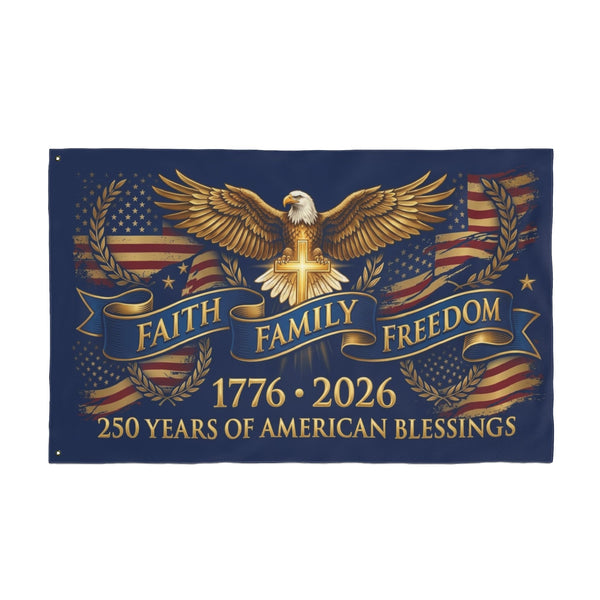 America 250th Anniversary Flag (1776–2026) | Double-Sided Patriotic Outdoor Flag | Celebrate 250 Years of Freedom