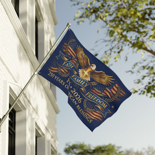 America 250th Anniversary Flag (1776–2026) | Double-Sided Patriotic Outdoor Flag | Celebrate 250 Years of Freedom