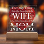 The Eternal Radiance Plaque: "Wife & Mom" Custom Edition