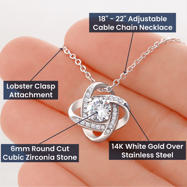 Personalized Happy Graduation Gift | Love Knot Necklace