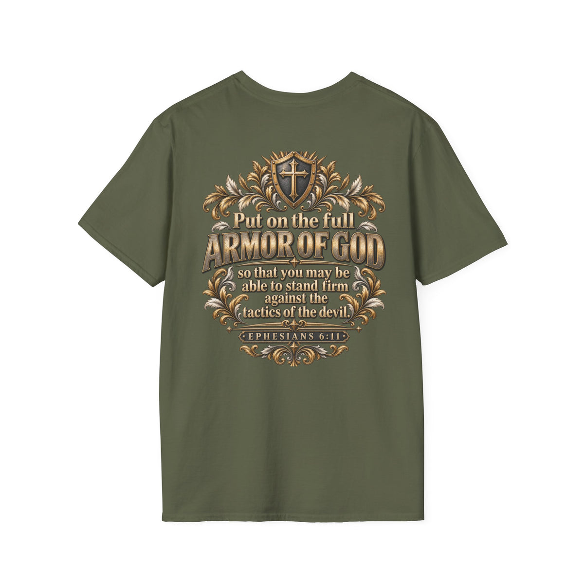 Armor of God T-Shirt – "Put On the Full Armor of God, Stand Firm" Christian Graphic Tee