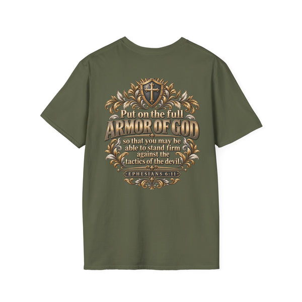 Armor of God T-Shirt – "Put On the Full Armor of God, Stand Firm" Christian Graphic Tee
