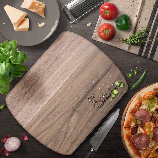 Personalized Family Name Hardwood Cutting Board