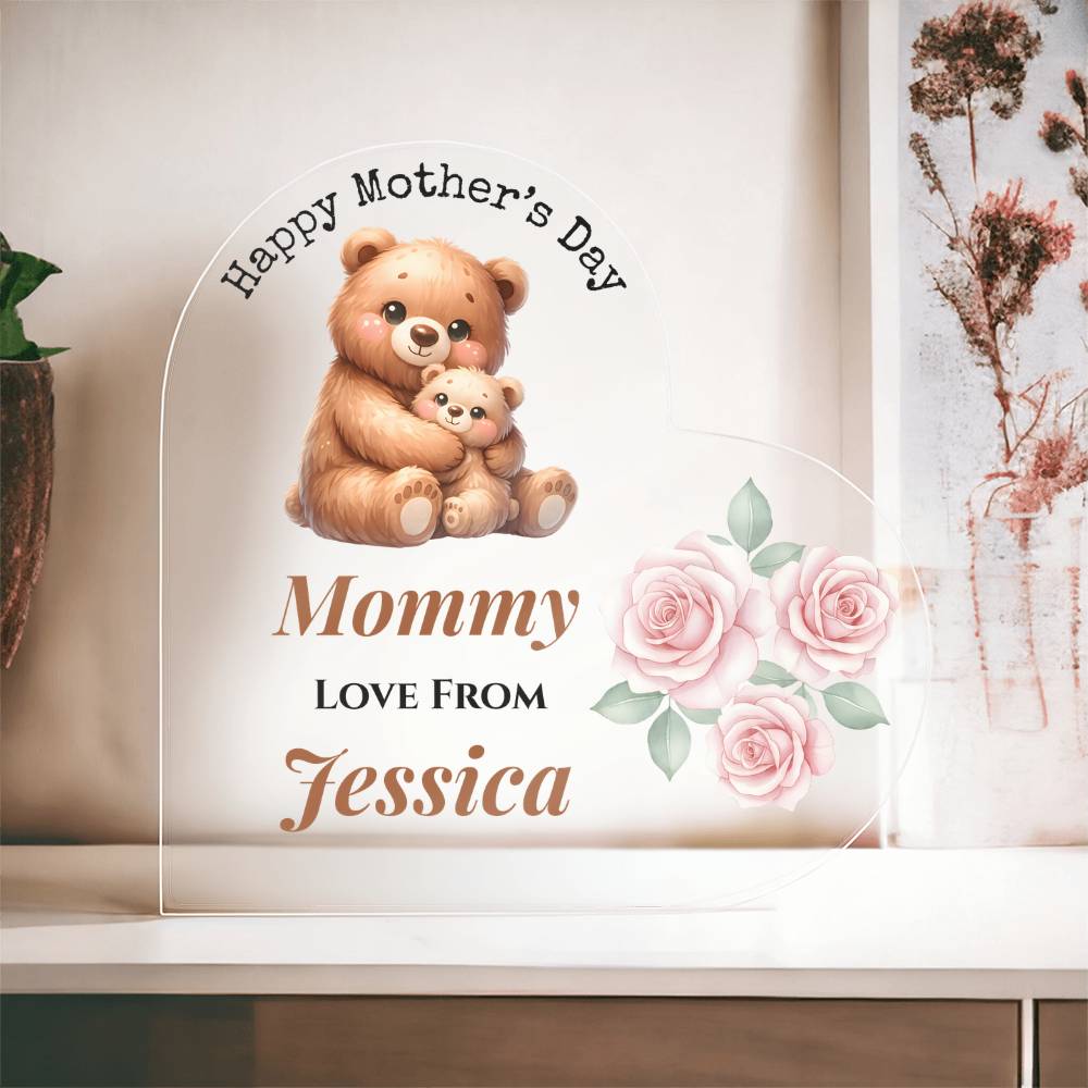 The "Unconditional Love" Personalized Crystal Heart Keepsake