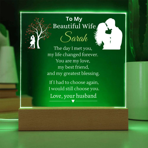 Personalized Wife Name Plaque | Put Her Name On This Gift