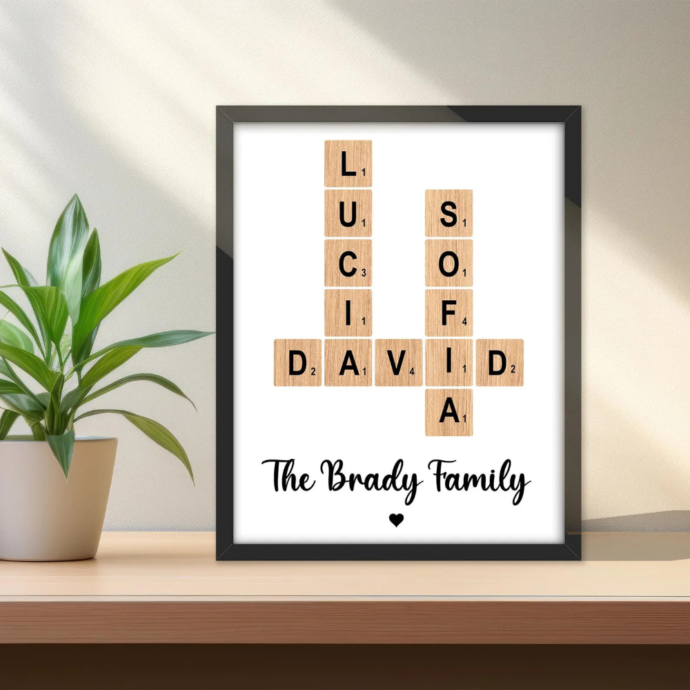 Crossword Family Gift Artwork