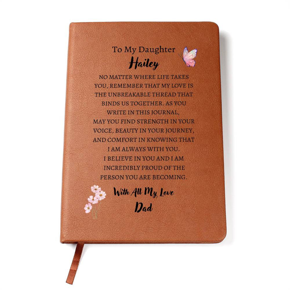 Personalize Daughter's Journal | Your Never Alone