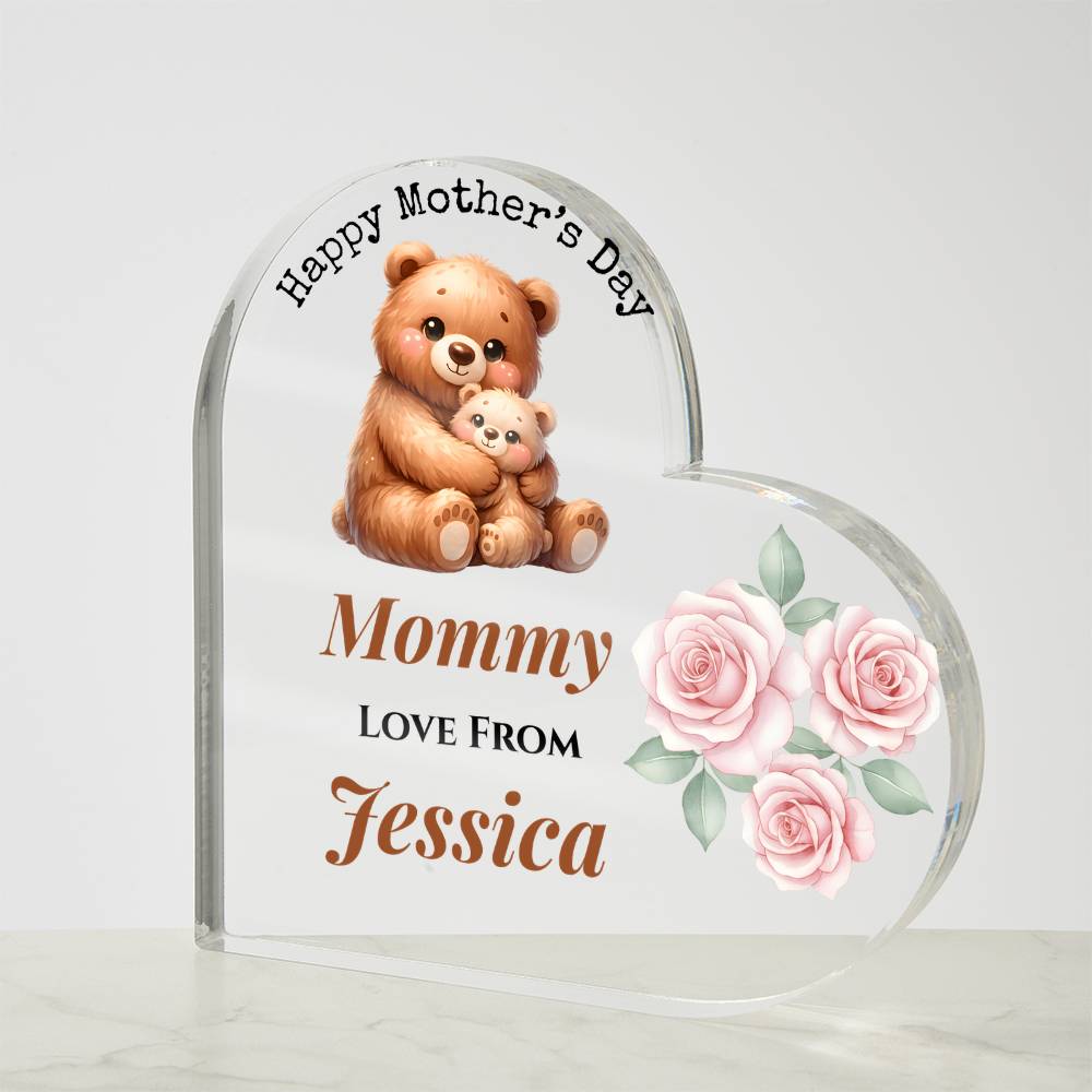 The "Unconditional Love" Personalized Crystal Heart Keepsake