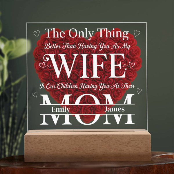 The Eternal Radiance Plaque: "Wife & Mom" Custom Edition