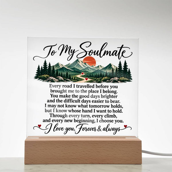 To My Soulmate Acrylic Square Plaque