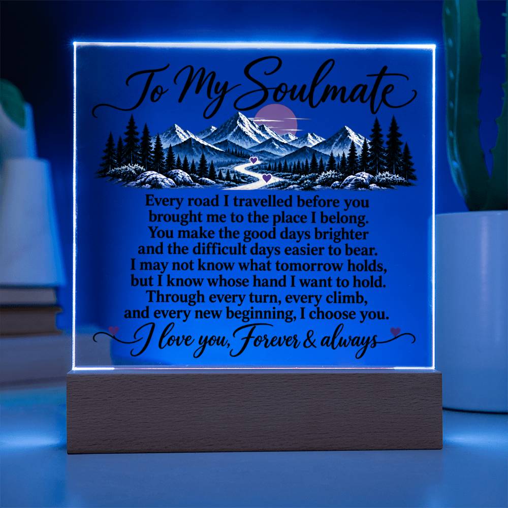 To My Soulmate Acrylic Square Plaque