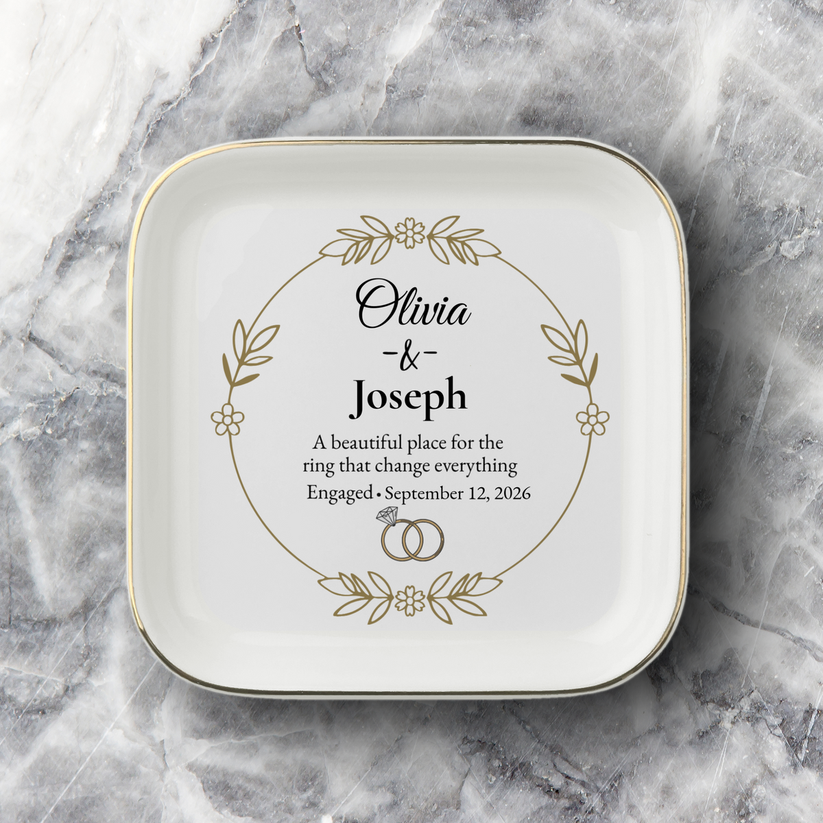 Personalized Engagement Ring Dish