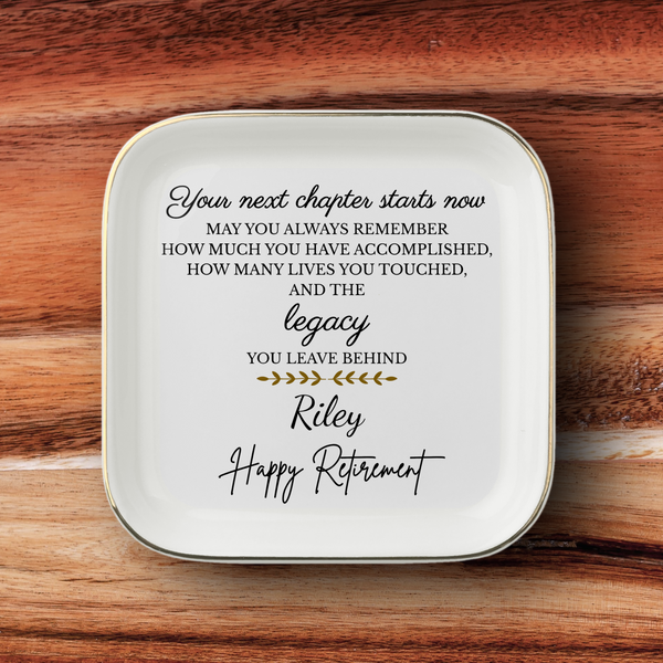 Personalized Retirement Jewelry Dish