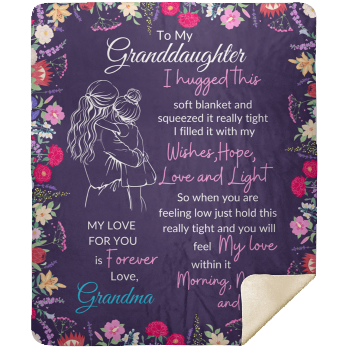 Granddaughter Sweet Words Blanket