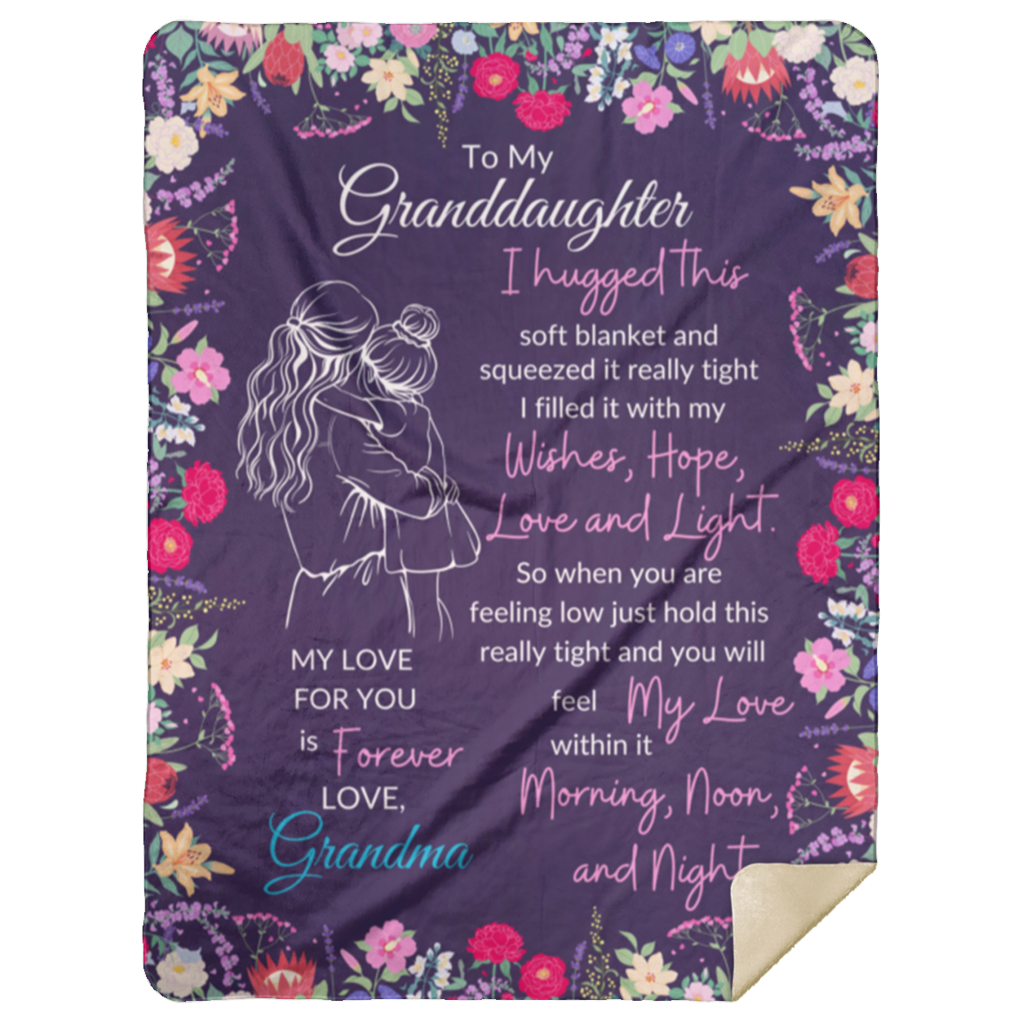 Granddaughter Sweet Words Blanket