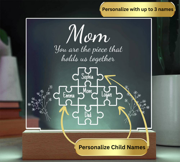 Mom Piece That Holds Us Together | Personalized Acrylic Plaque