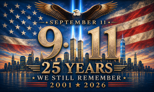 9/11 Remembrance Flag, 25 Years We Still Remember