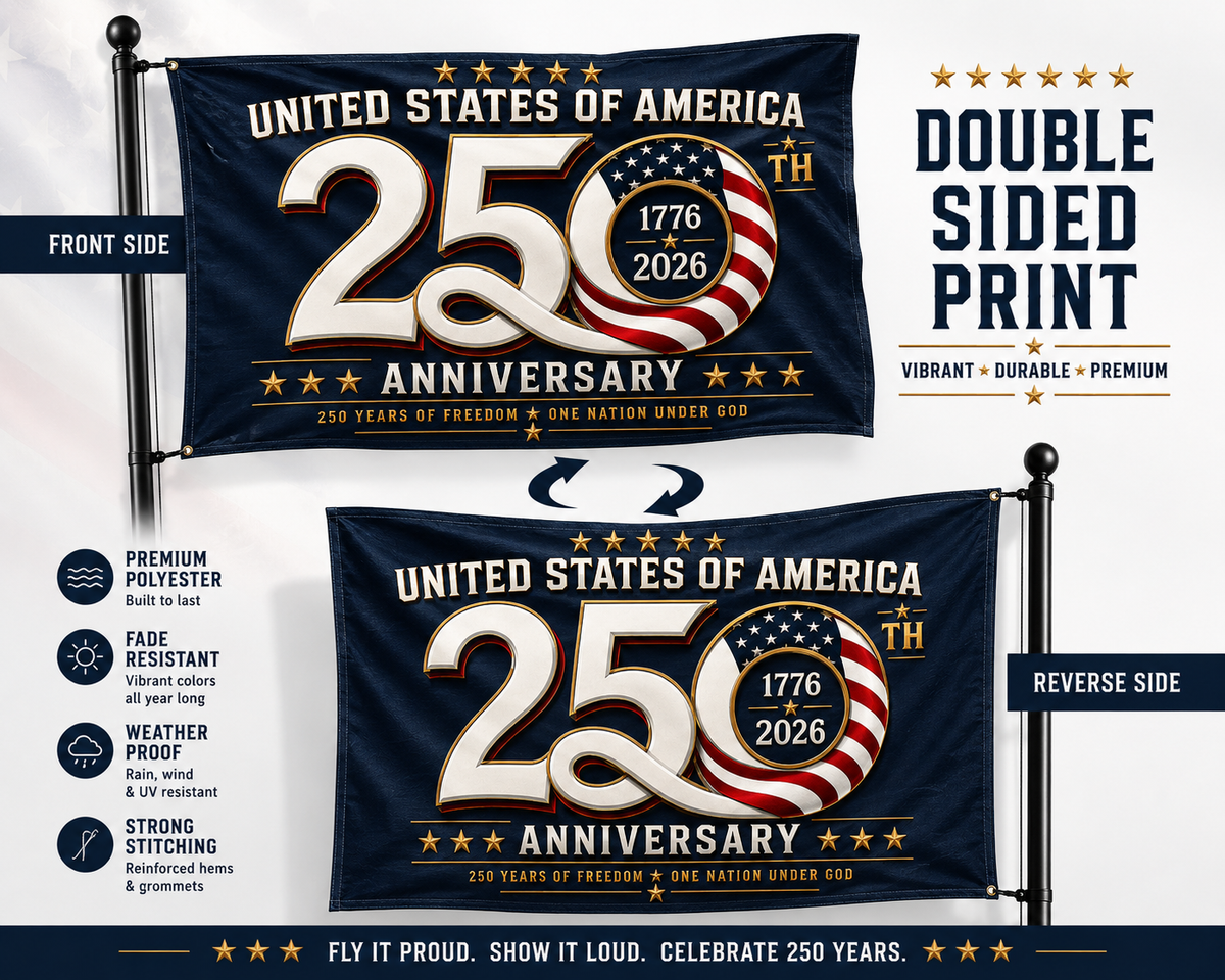 USA 250th Anniversary Flag 1776–2026 – Limited Edition Patriotic 3' x 5' Freedom Flag