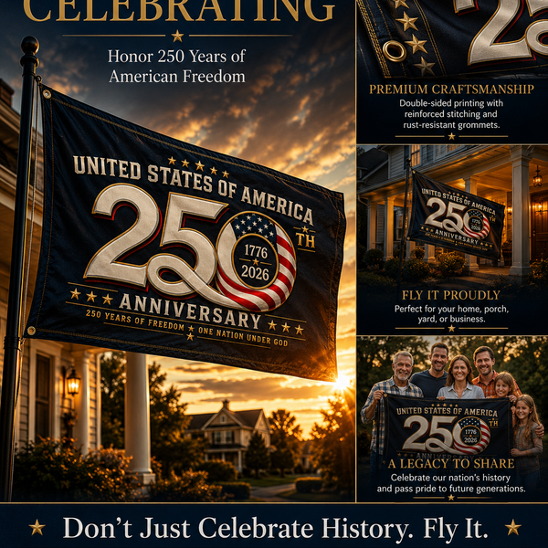 Own a Piece of American History Official USA 250th Anniversary Commemorative Flag