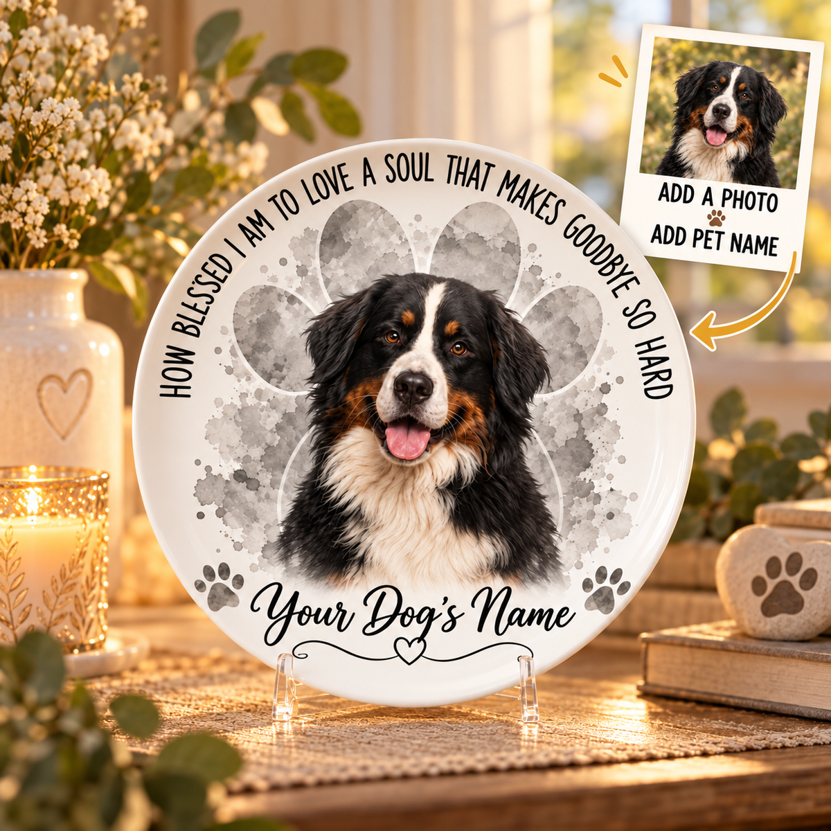 Personalized Pet Memorial Keepsake Plate