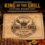 The Heritage Personalized Cutting Board – King of the Grill Edition